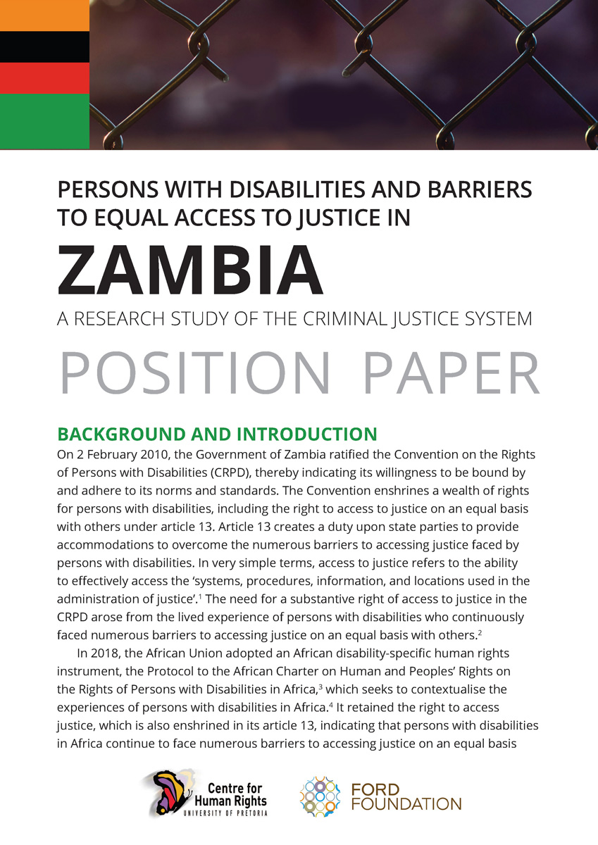 Access to Justice Zambia Position Paper