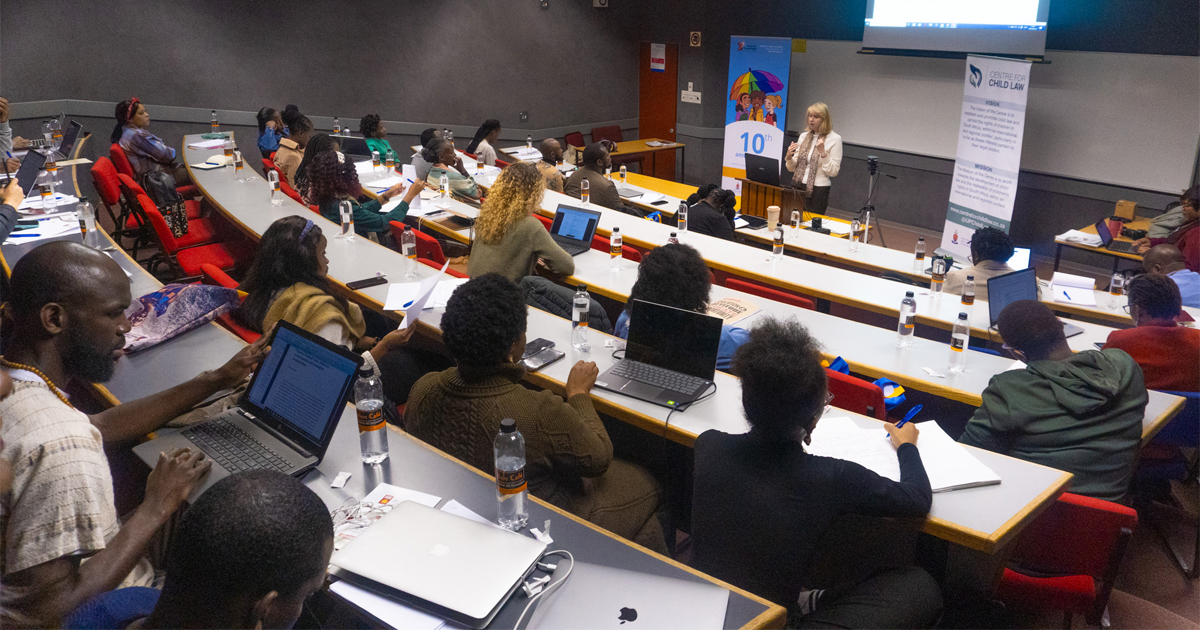 Participants in a lecture hall at the University of Pretoria, South Africa