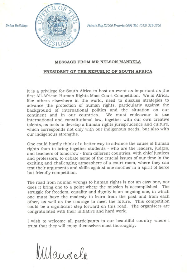 mc 2005 Nelson Mandela letter