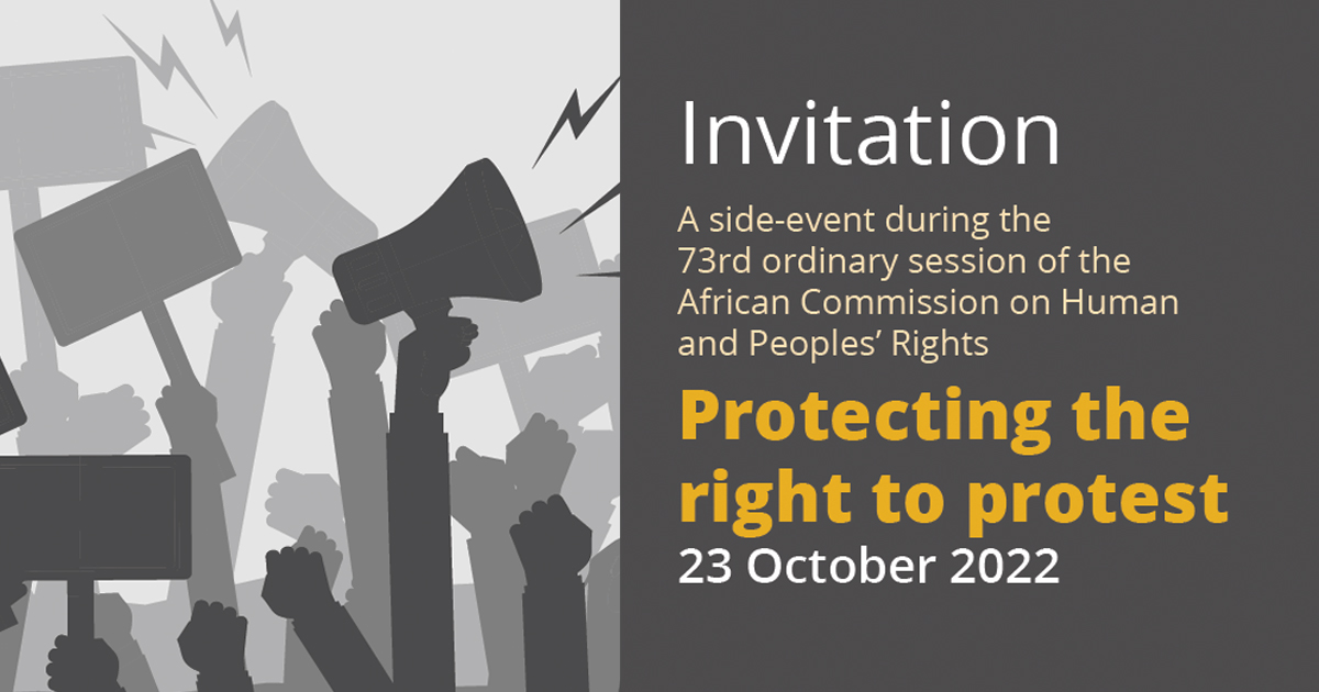 Invitation Side event During The 73rd Ordinary Session Of The African 