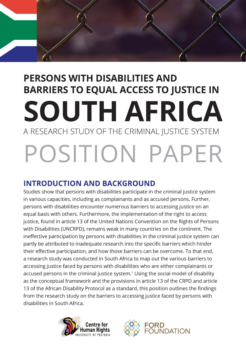Access to Justice South Africa Position Paper