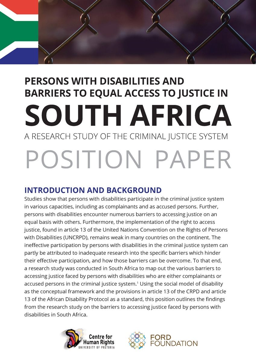 Access to Justice South Africa Position Paper